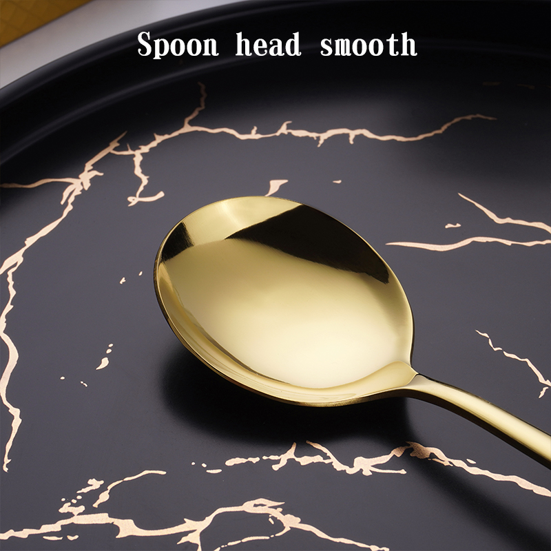 Nordic gold stainless steel cutlery set with polished finish
