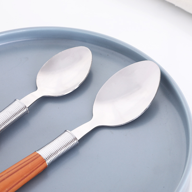 Stainless steel kitchen cutlery set with full utensils for dining and cooking

