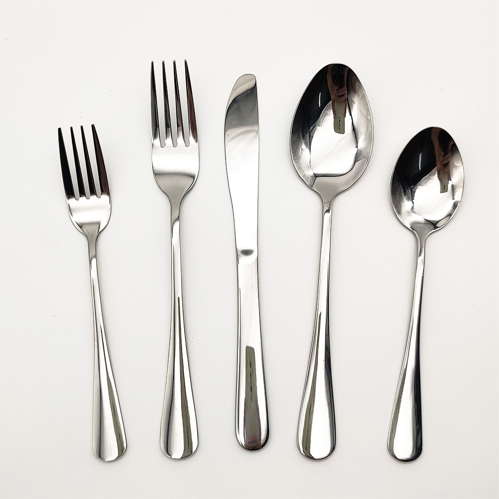 Free combination stainless steel cutlery set with spoon, fork, and knife options

