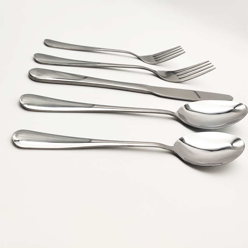 Free combination stainless steel cutlery set with spoon, fork, and knife options

