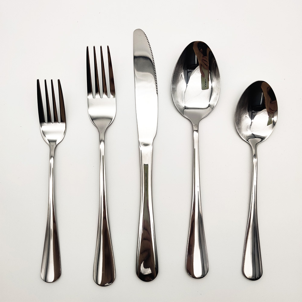 Free combination stainless steel cutlery set with spoon, fork, and knife options

