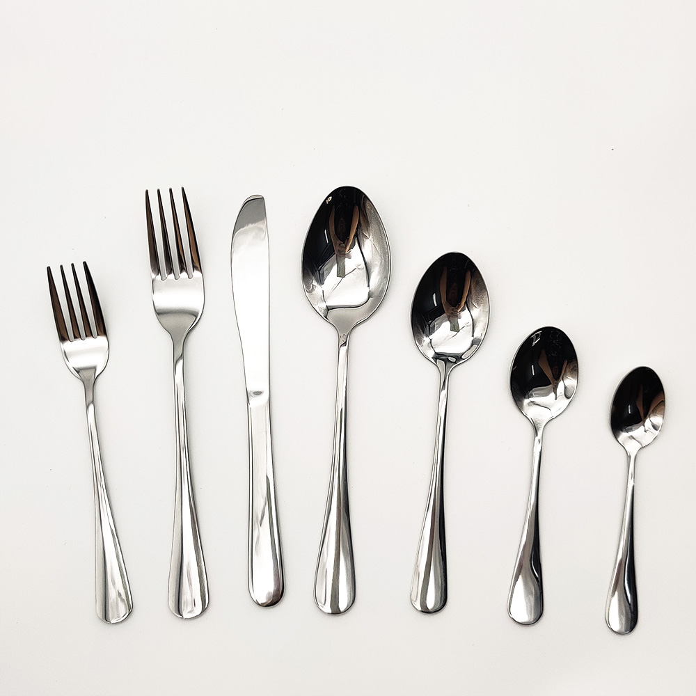 Free combination stainless steel cutlery set with spoon, fork, and knife options

