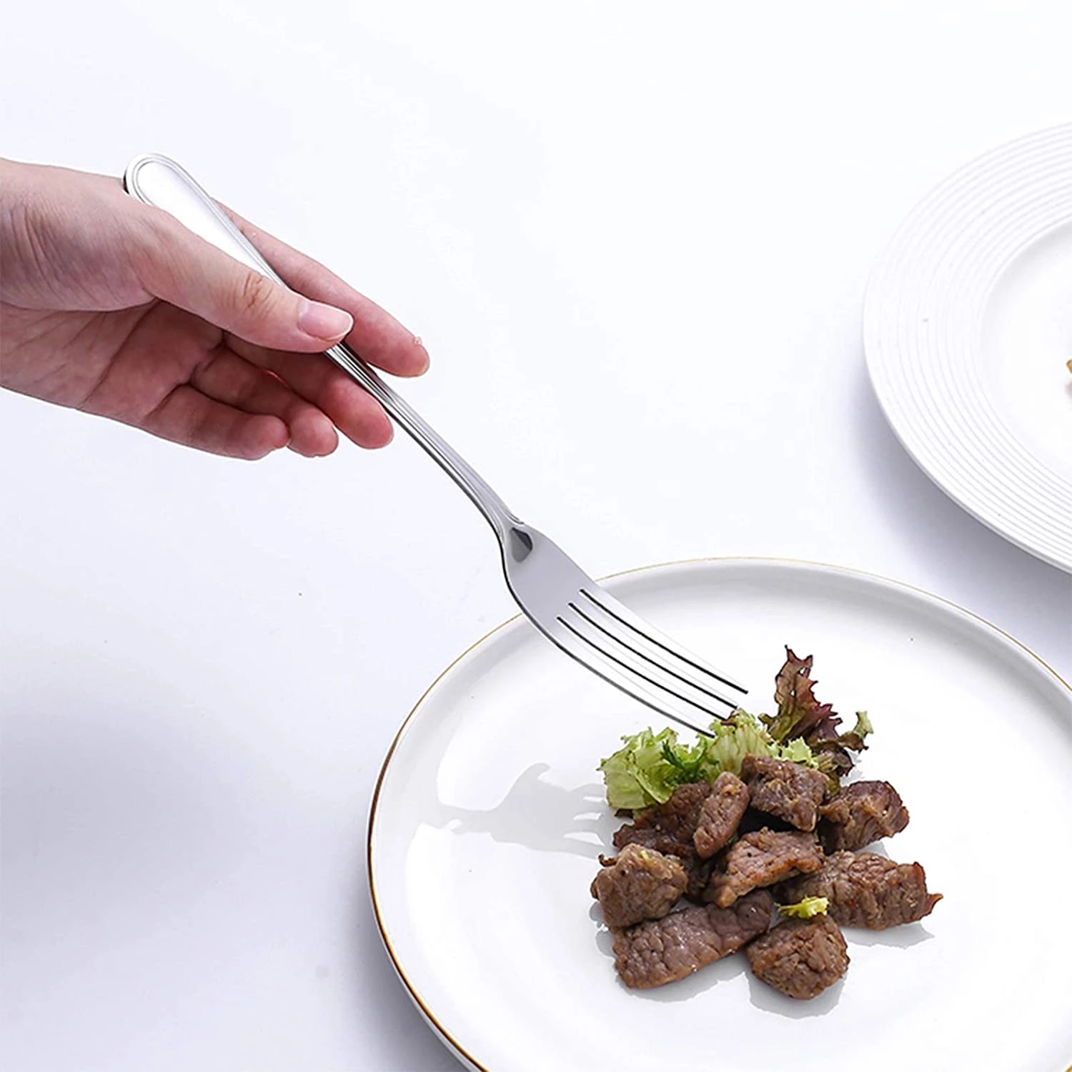 Korean style 304 stainless steel soup spoon and tableware set for restaurant and home use