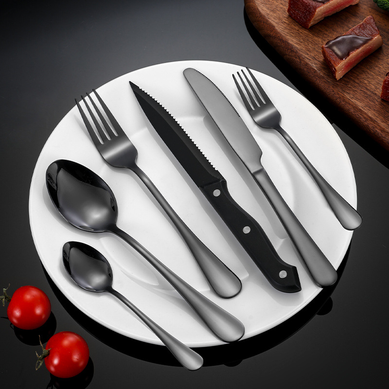 Golden stainless steel cutlery spoon with elegant design for premium dining

