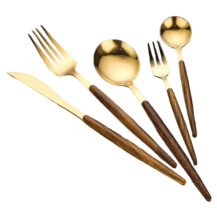 Unique stainless steel cutlery set with modern design