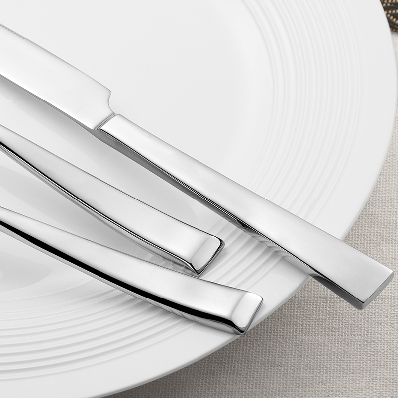 Unique stainless steel cutlery set with modern design