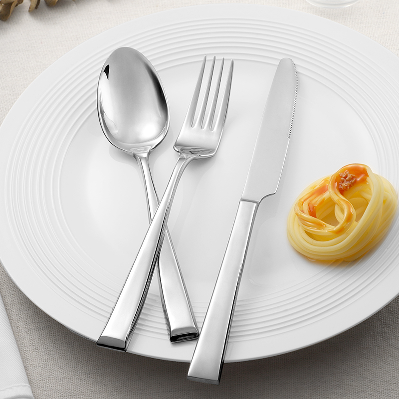 Unique stainless steel cutlery set with modern design