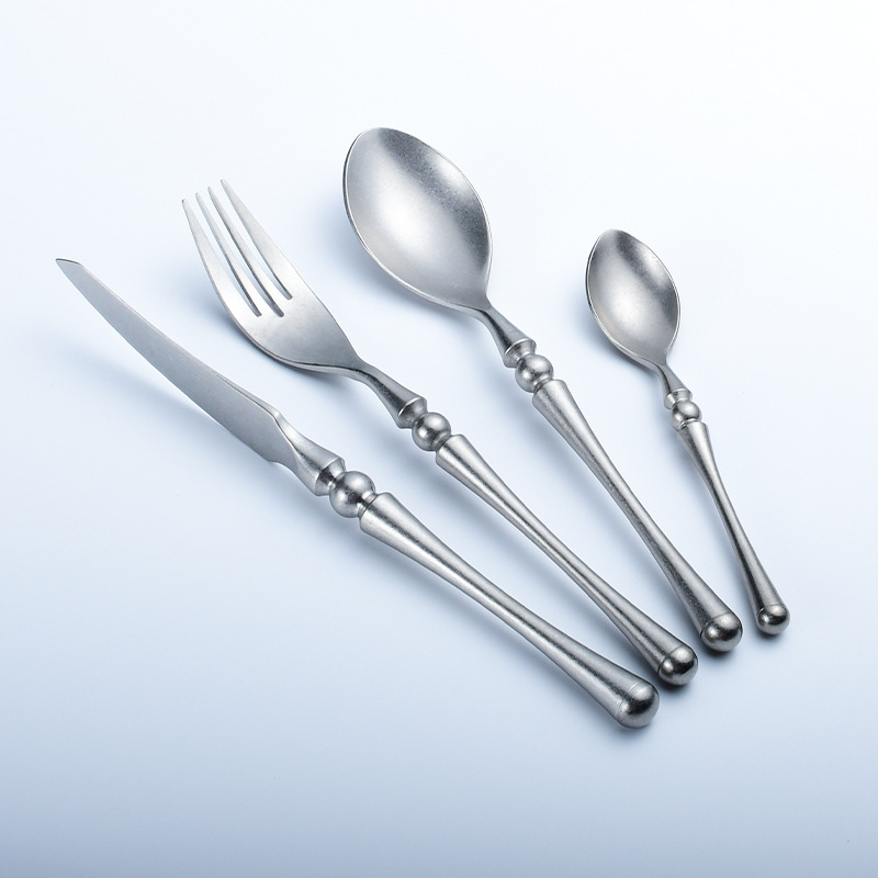 Luxury 18/10 stainless steel cutlery set with polished finish for fine dining use

