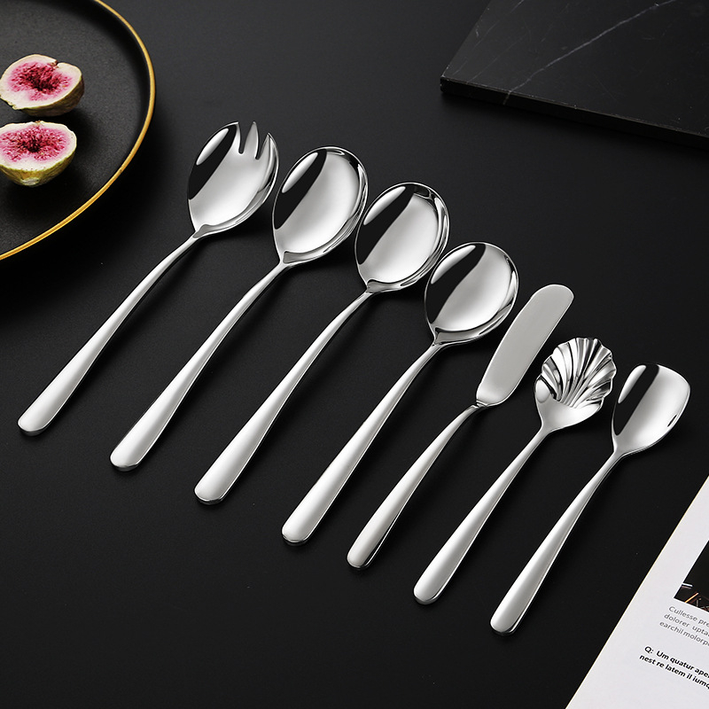 304 stainless steel silverware set with mirror finish for restaurants and home dining

