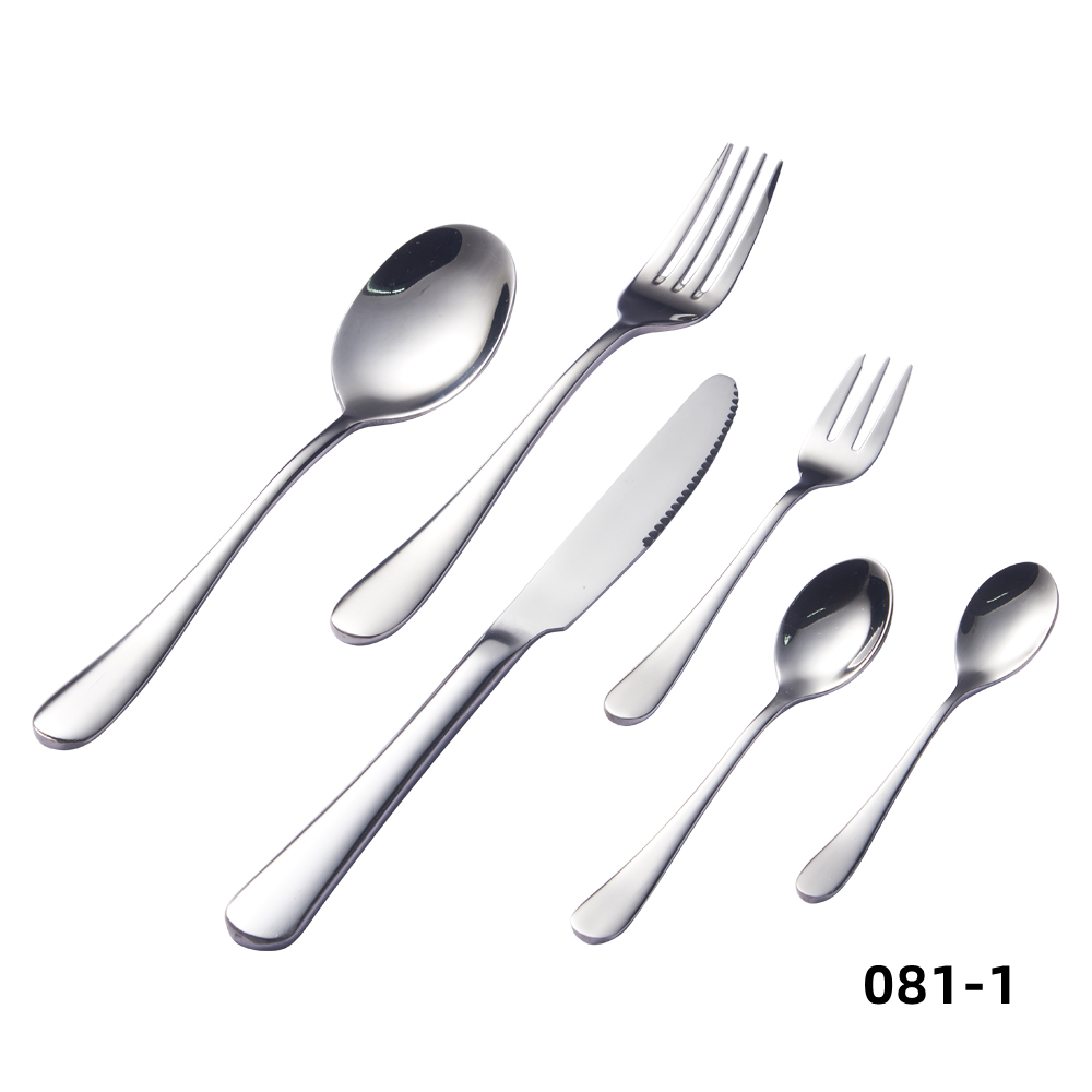 304 stainless steel silverware set with mirror finish for restaurants and home dining

