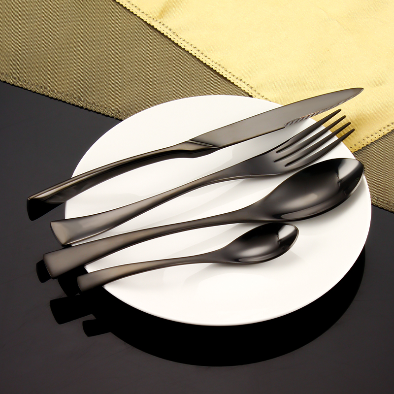304 stainless steel silverware set with mirror finish for restaurants and home dining

