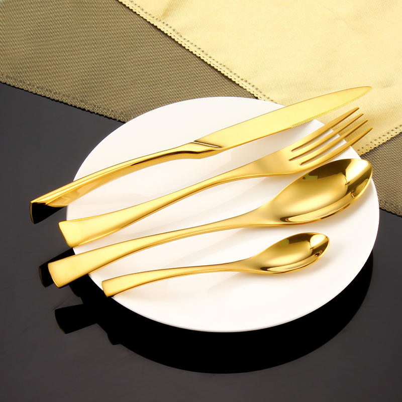 304 stainless steel silverware set with mirror finish for restaurants and home dining

