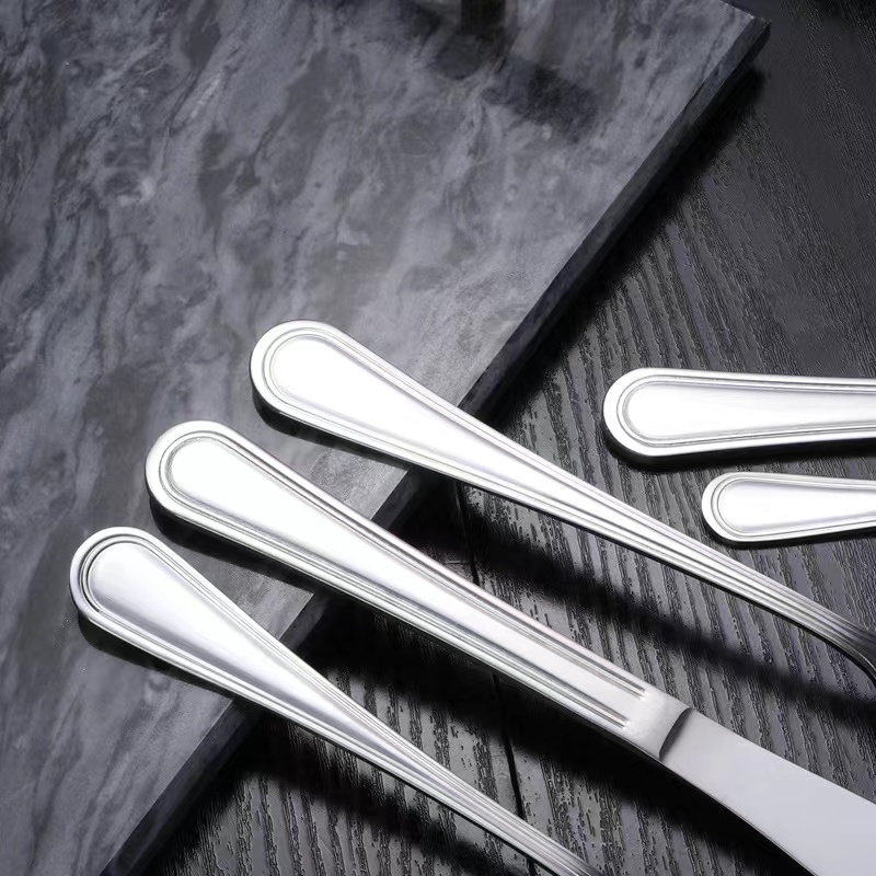 Custom bulk luxury wedding cutlery set with elegant finish for banquet and catering use

