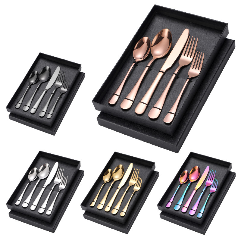 Custom bulk luxury wedding cutlery set with elegant finish for banquet and catering use

