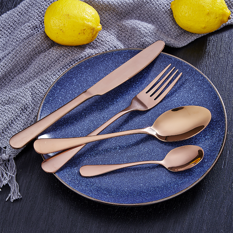 Modern stainless steel cutlery set for home kitchen, restaurant, and party dining use

