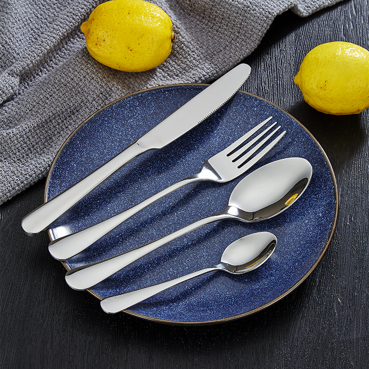 Modern stainless steel cutlery set for home kitchen, restaurant, and party dining use

