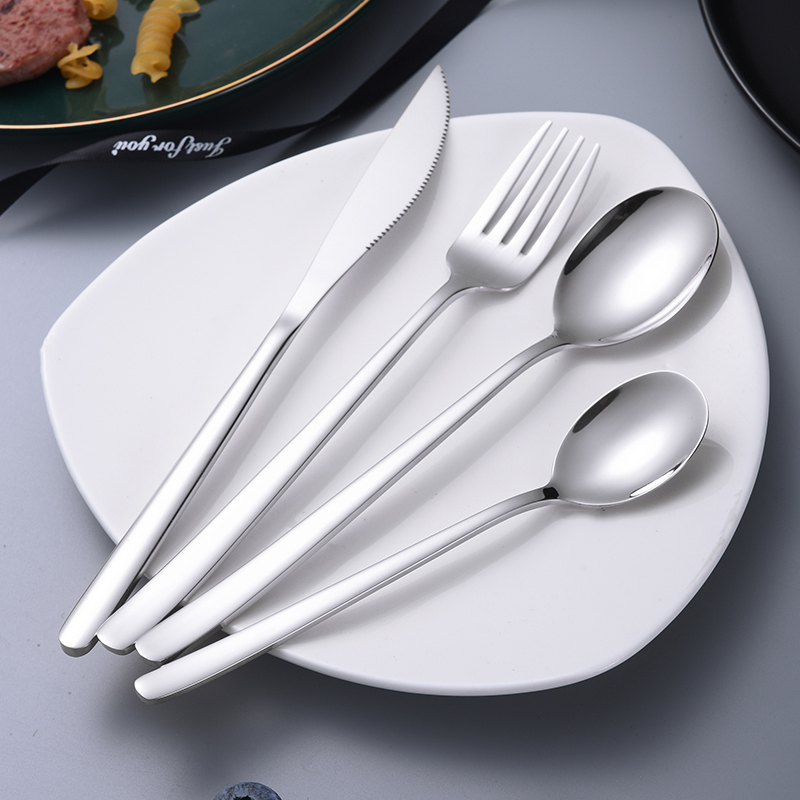 Modern stainless steel cutlery set for home kitchen, restaurant, and party dining use


