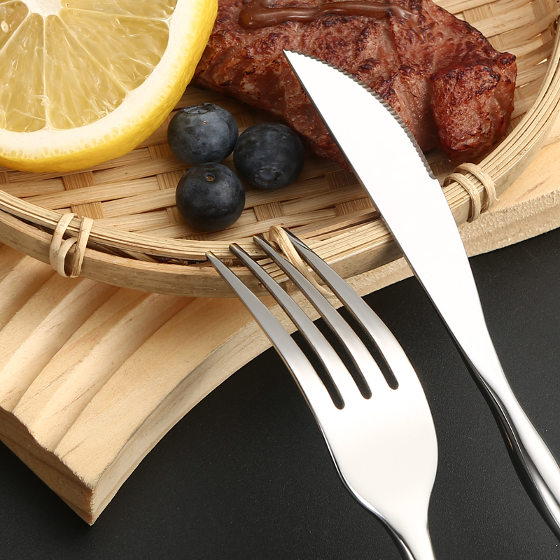 Modern stainless steel cutlery set for home kitchen, restaurant, and party dining use


