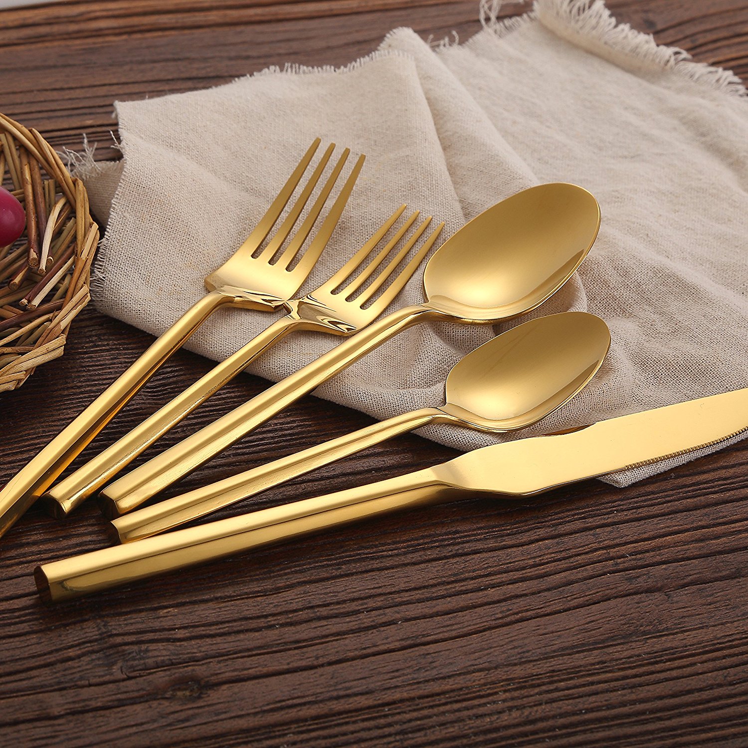 Hammered forged stainless steel silver cutlery set for wedding and catering