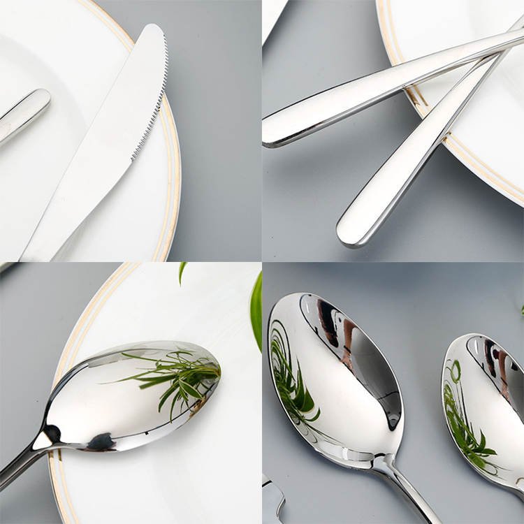 Heavy handle stainless steel cutlery set for hotel and kitchen