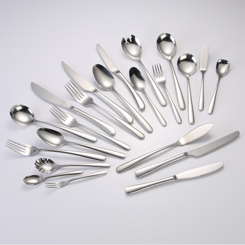 Heavy handle stainless steel cutlery set for hotel and kitchen