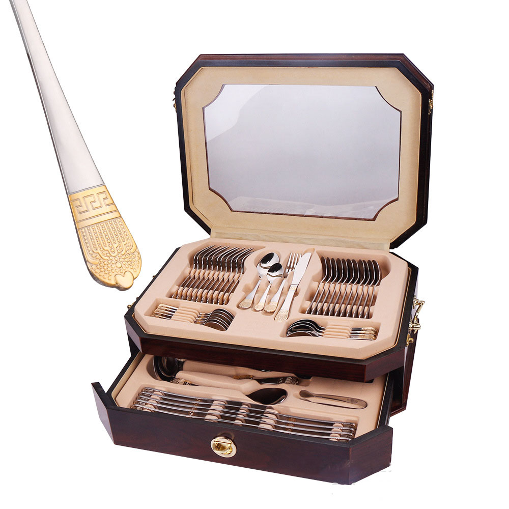 Eco-friendly party restaurant tableware set with gift box packaging

