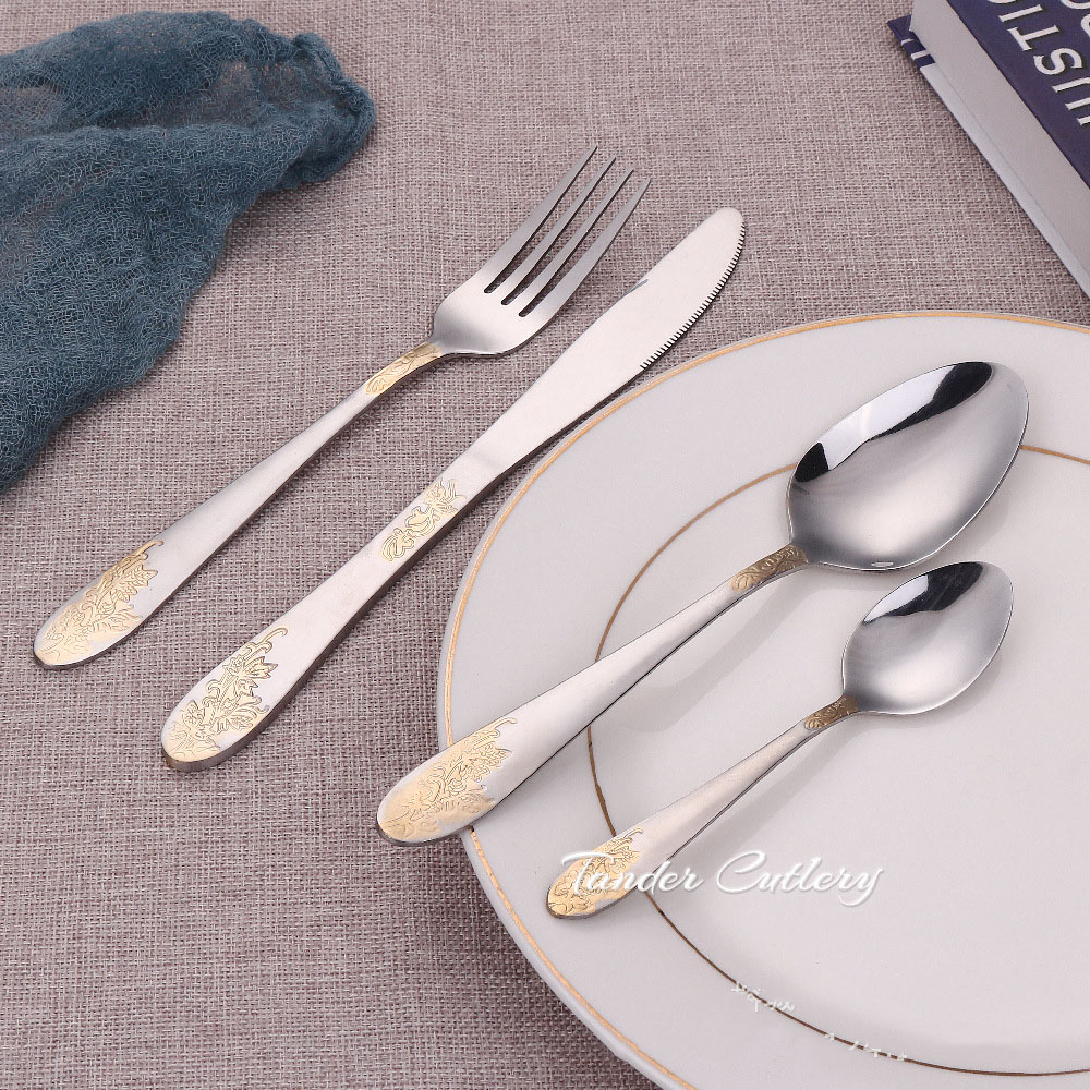 Eco-friendly party restaurant tableware set with gift box packaging

