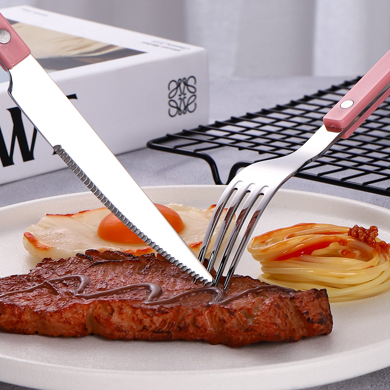 Stainless steel cutlery set fork spoon knife for wedding and party use