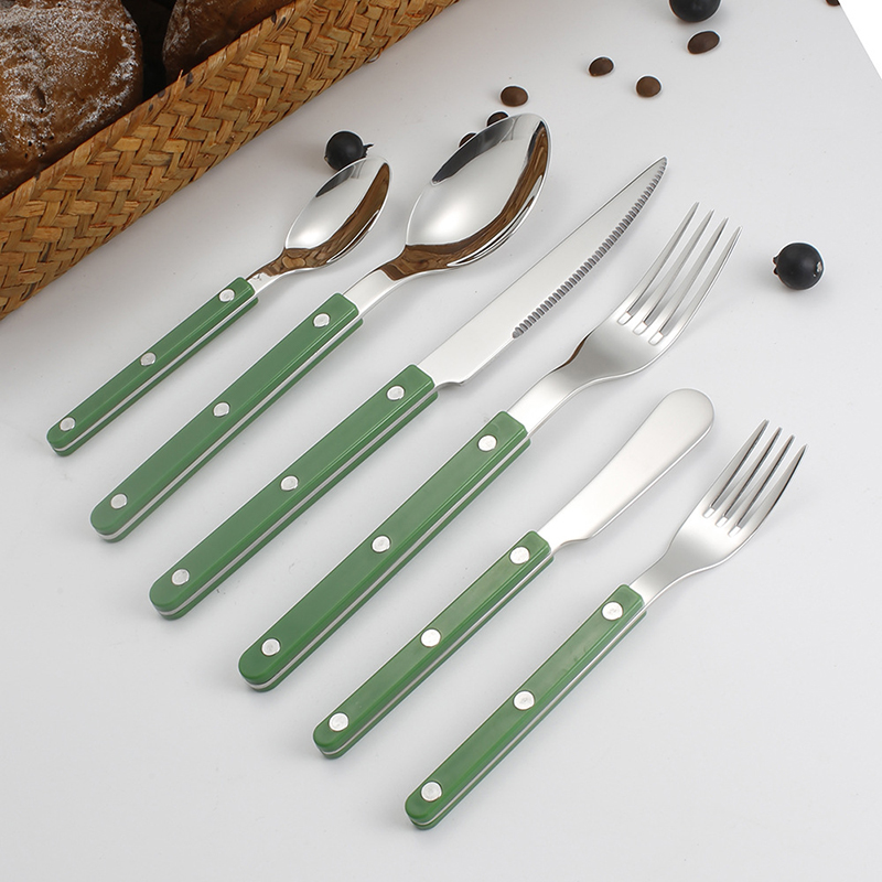 Stainless steel cutlery set fork spoon knife for wedding and party use