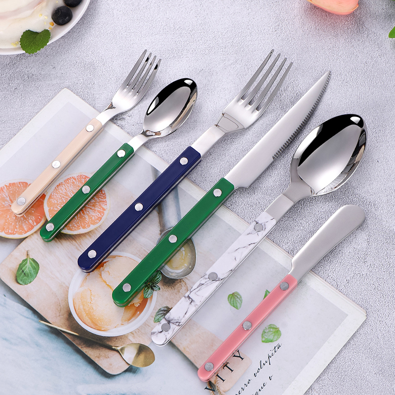 Stainless steel cutlery set fork spoon knife for wedding and party use