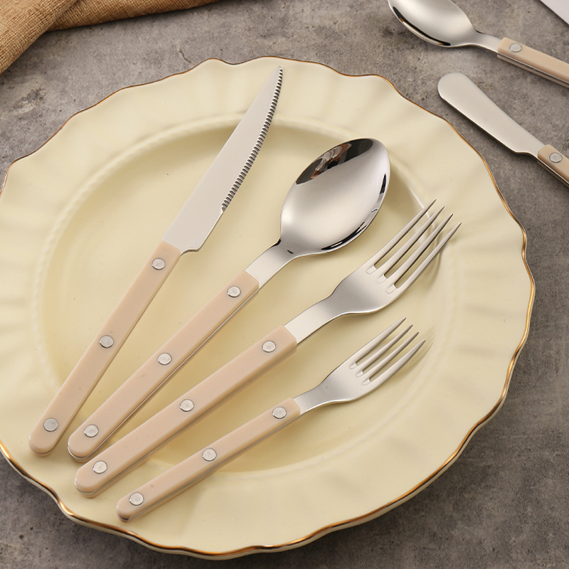 Stainless steel cutlery set fork spoon knife for wedding and party use