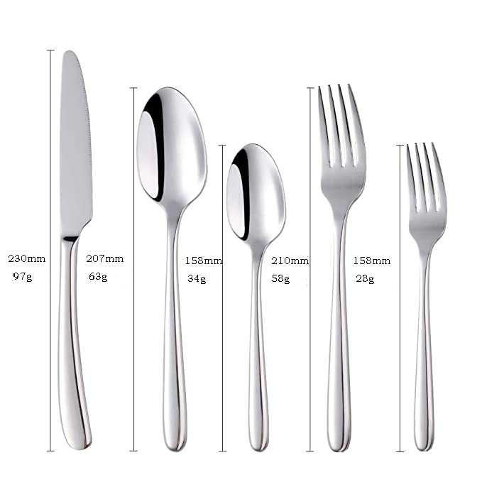 201 stainless steel cutlery set spoon and fork for wholesale