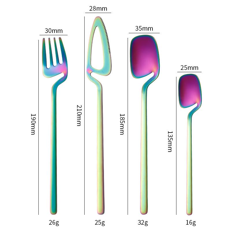 Reusable 304 stainless steel cutlery set with portable storage box

