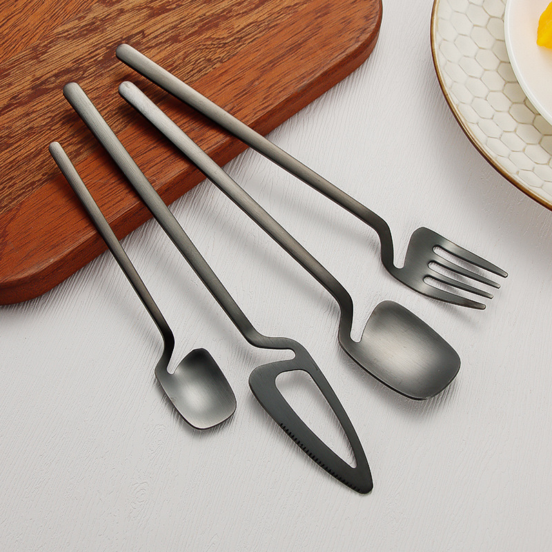 Reusable 304 stainless steel cutlery set with portable storage box

