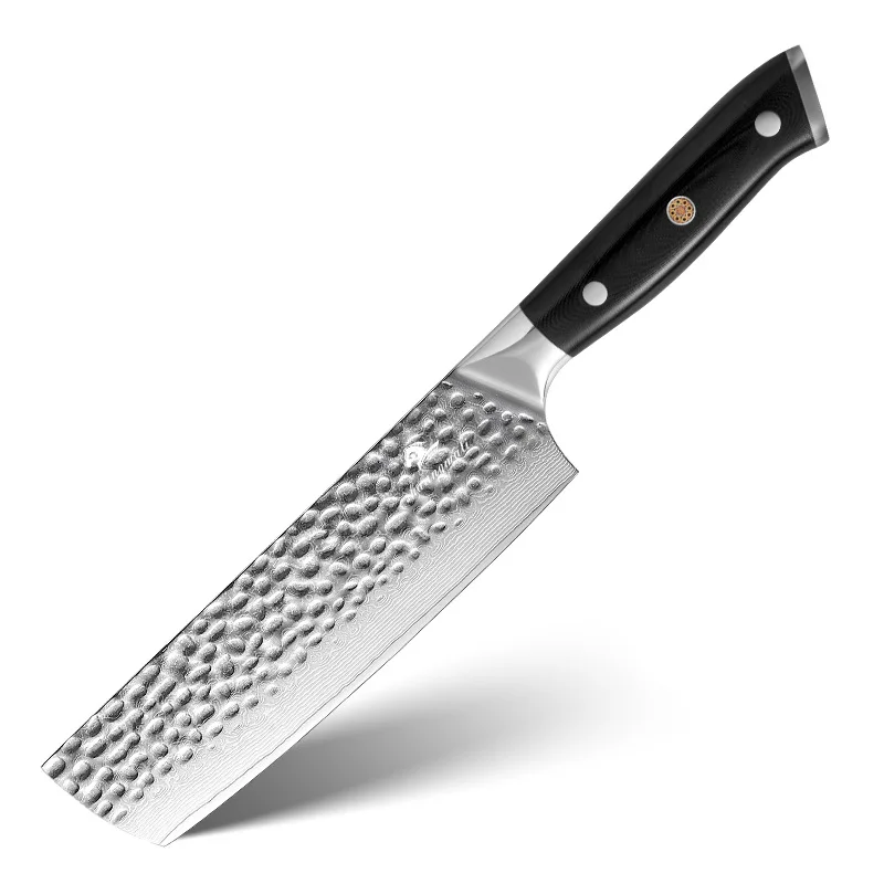 Custom Hand-Forged Damascus Steel Chef Knife with Ergonomic Handle