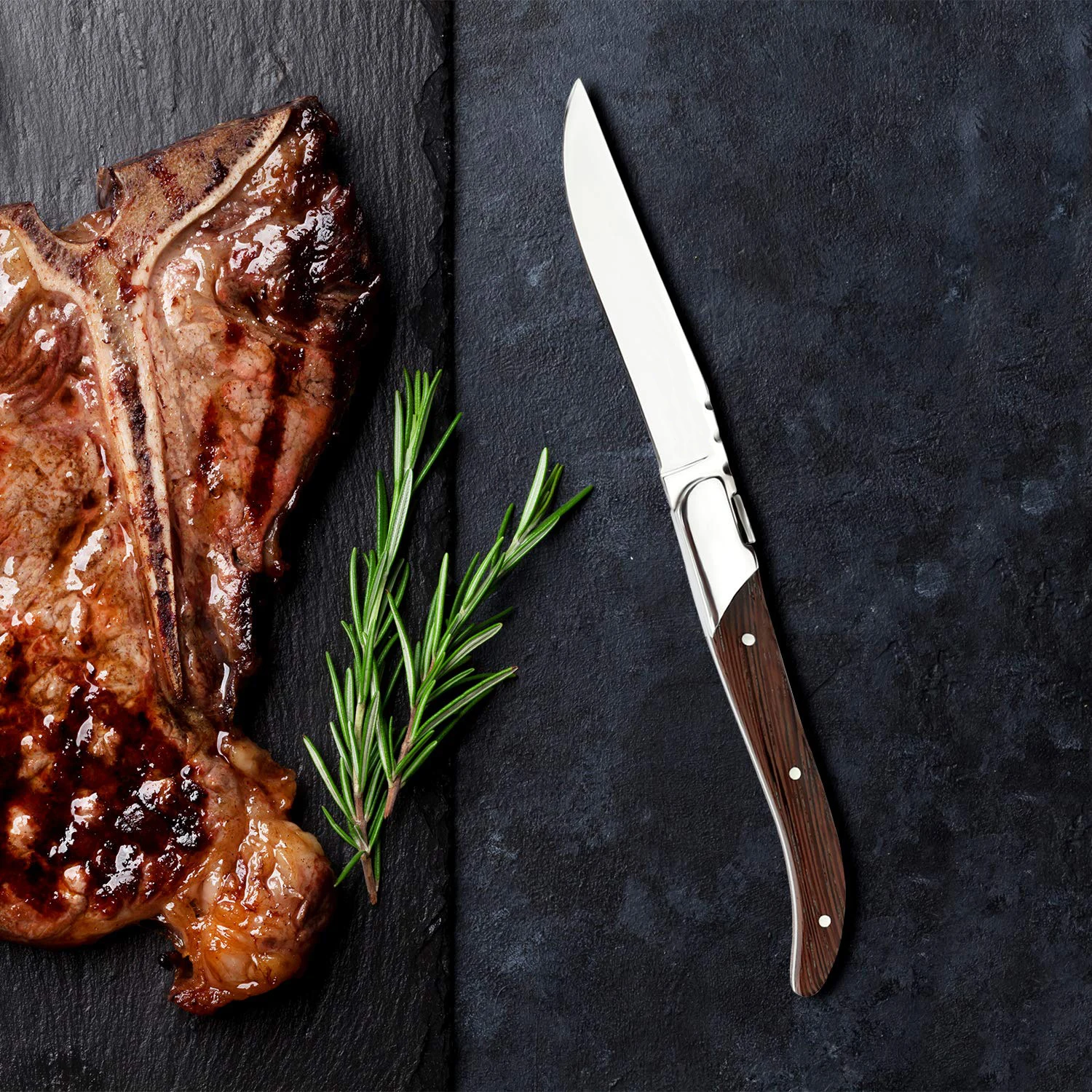 Copper-Coated Steak and Fruit Knife Flatware

