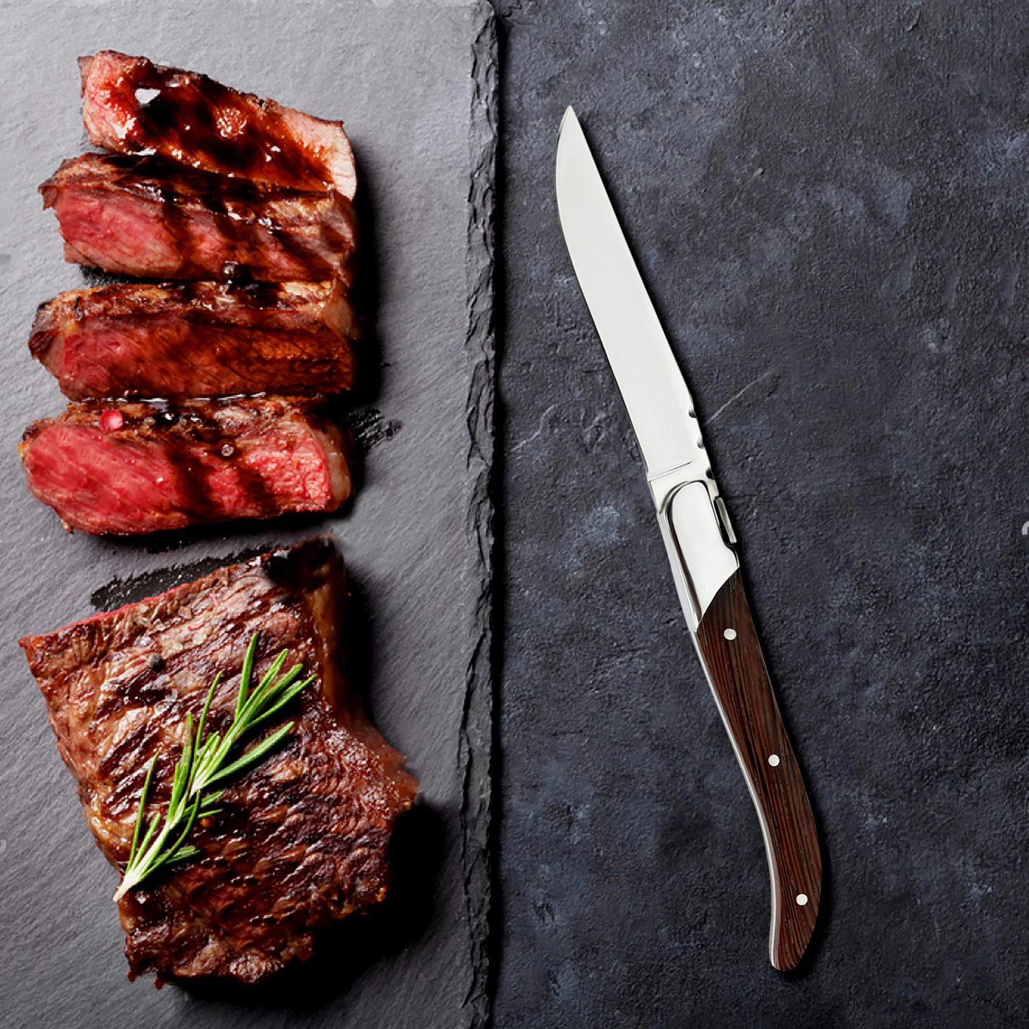 Copper-Coated Steak and Fruit Knife Flatware


