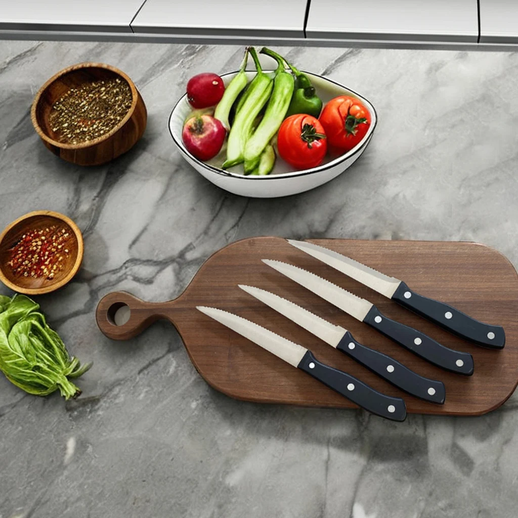 Copper-Coated Steak and Fruit Knife Flatware

