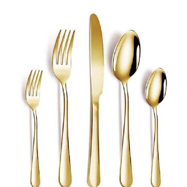 304 stainless steel metal cutlery set for hotel and commercial restaurant use