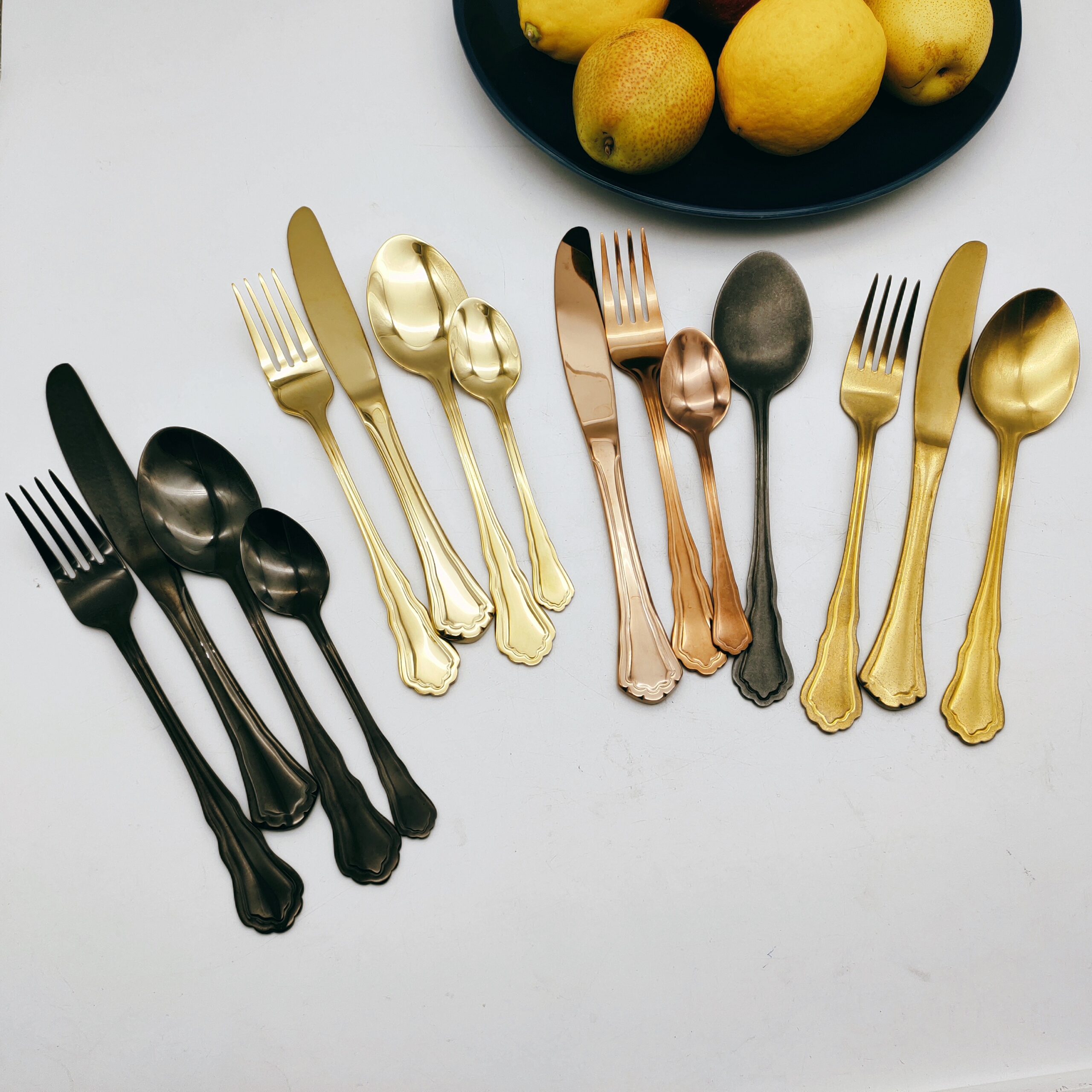 304 stainless steel metal cutlery set for hotel and commercial restaurant use
