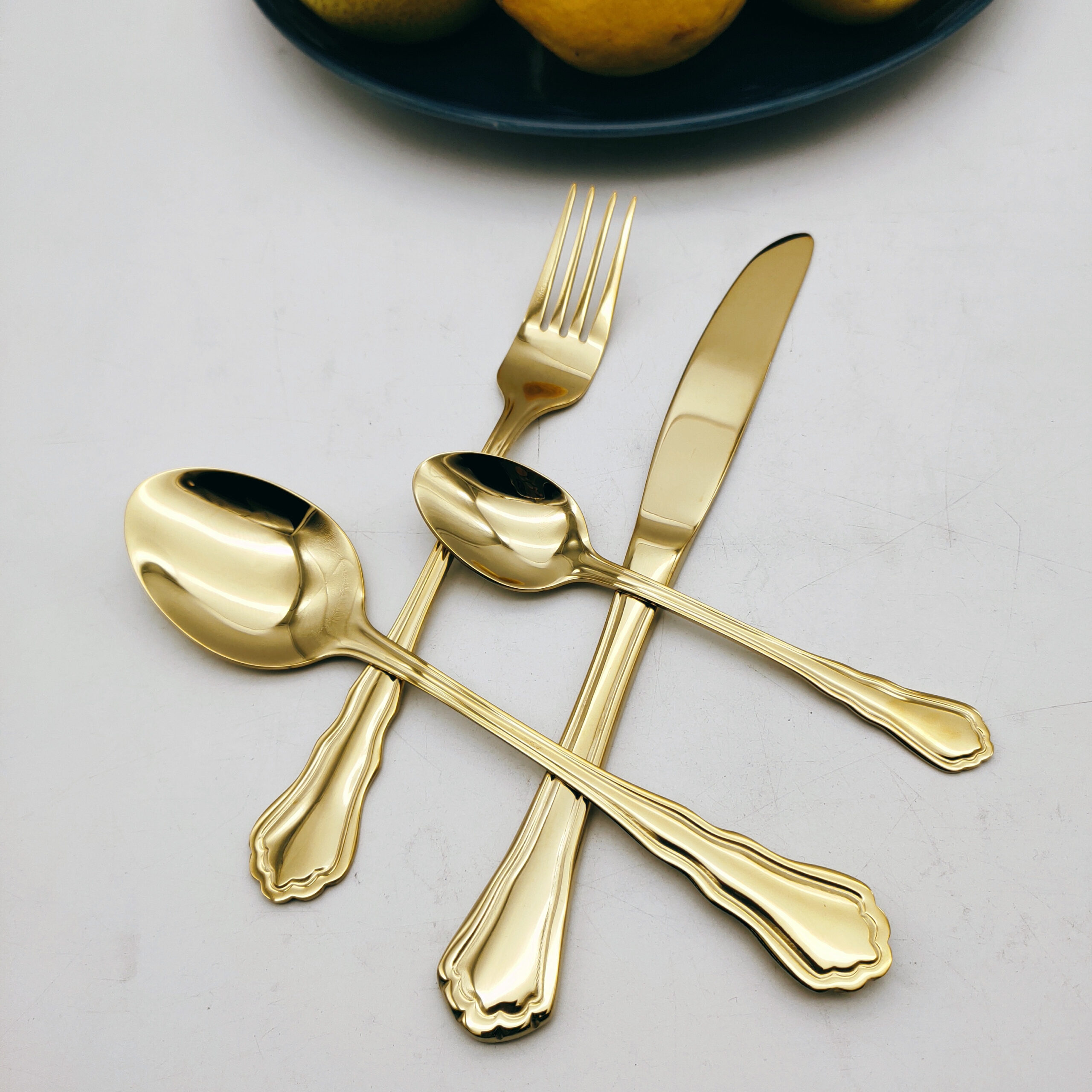 304 stainless steel metal cutlery set for hotel and commercial restaurant use