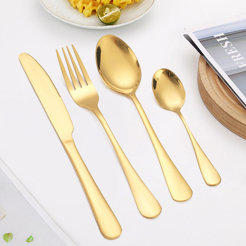 304 stainless steel metal cutlery set for hotel and commercial restaurant use