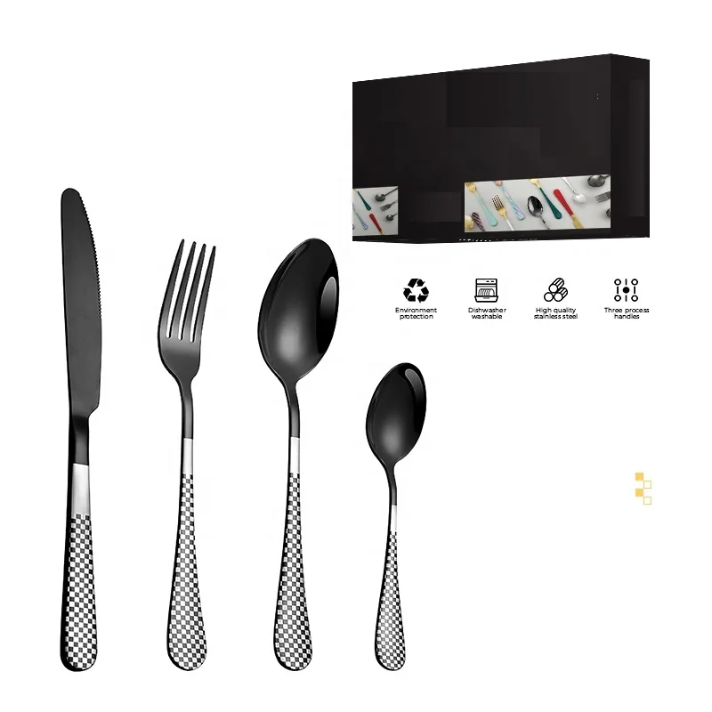 Custom Black Cutlery Storage Box with Logo


