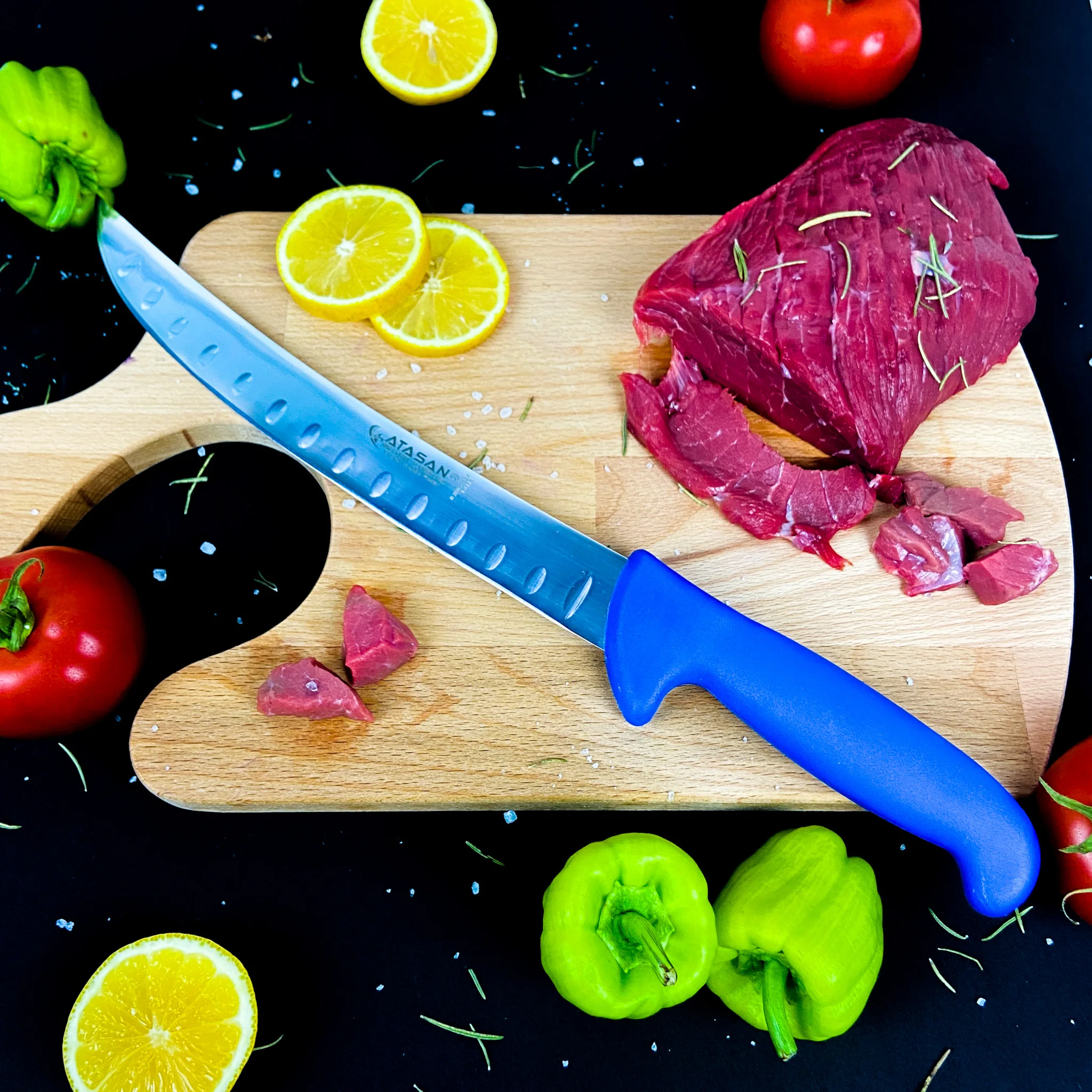 Sharp Stainless Steel Steak Knife with Ergonomic Handle