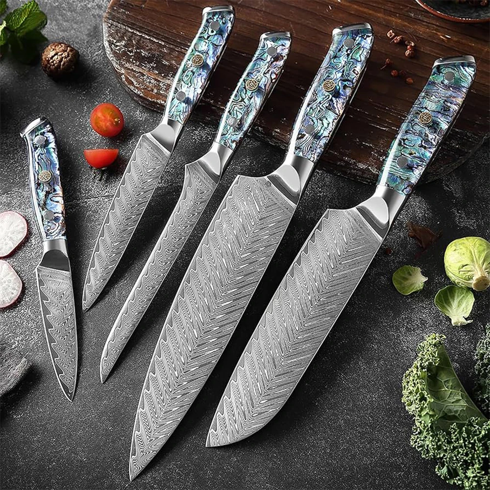  Professional Chef Kitchen Knife Set with Sharp Blades