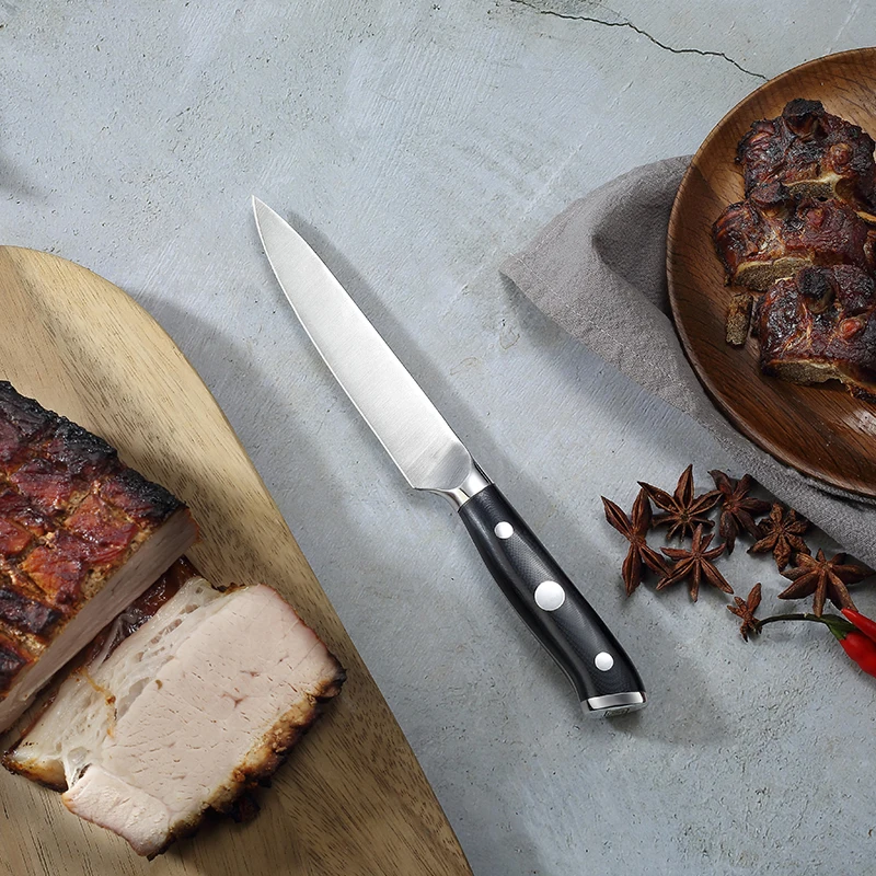 Sustainable Butcher Knife with Eco Wooden Handle and Accessories