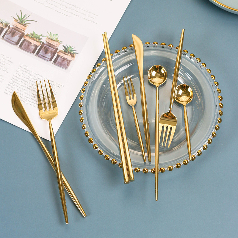 Stainless Steel Fork Knife Spoon Set for Wedding and Home Dining