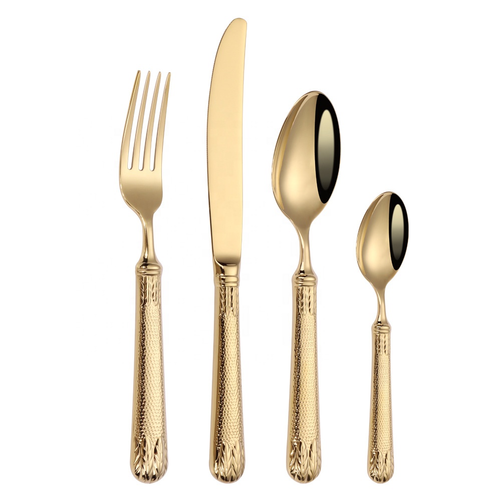 Stainless Steel Fork Knife Spoon Set for Wedding and Home Dining