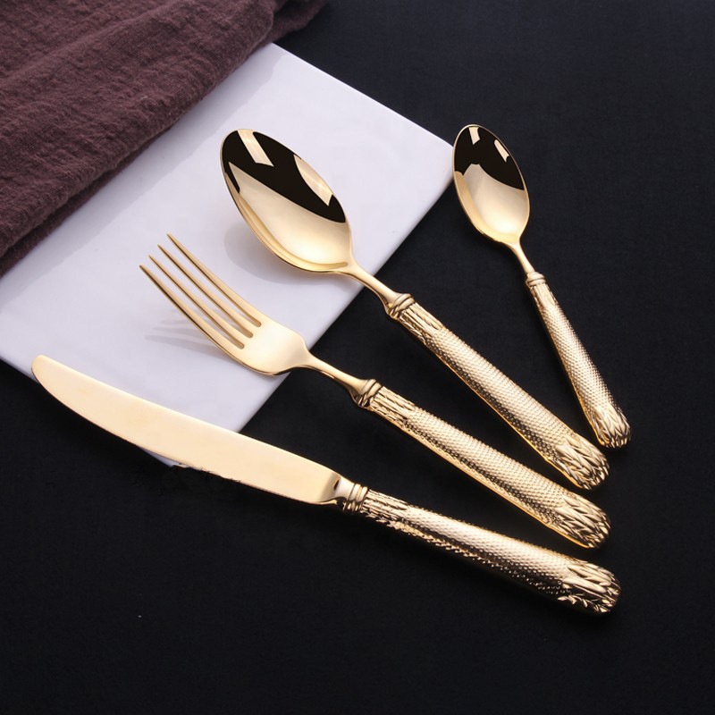 Stainless Steel Fork Knife Spoon Set for Wedding and Home Dining