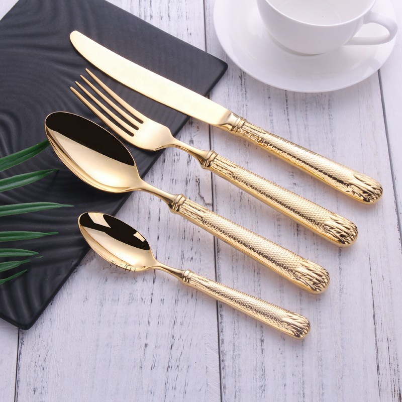 Stainless Steel Fork Knife Spoon Set for Wedding and Home Dining